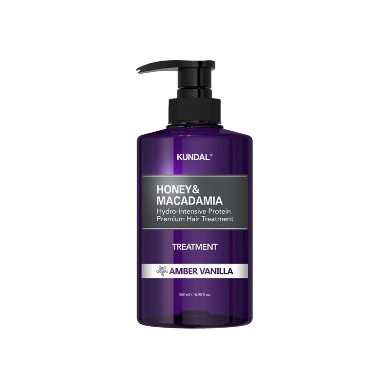Kundal - Tratamiento Capilar de Proteínas Miel y Macadamia (Ámbar y Vainilla) - 500 ml