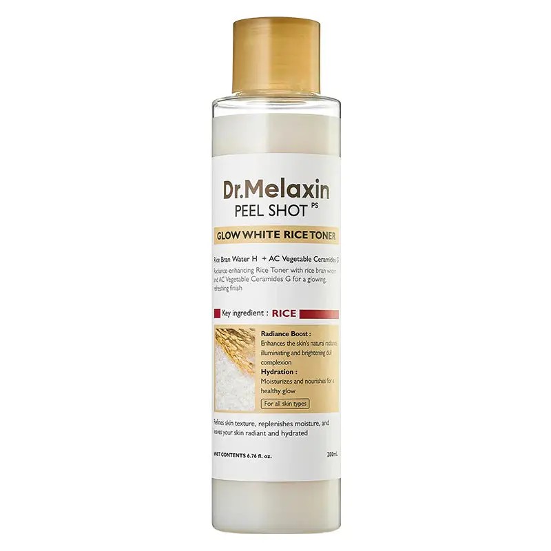 Dr.Melaxin Peel Shot Glow Rice Toner 200ml – Exfoliante (200 ml)