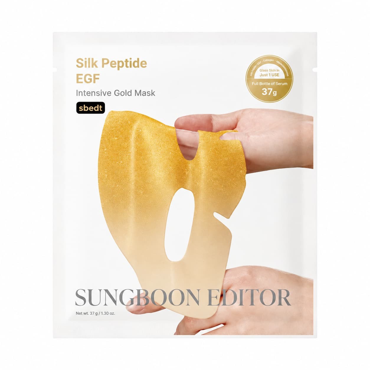 Sungboon Editor - mascarilla facial de lujo - Silk Peptide EGF Intensive Gold Mask - 1 unidad