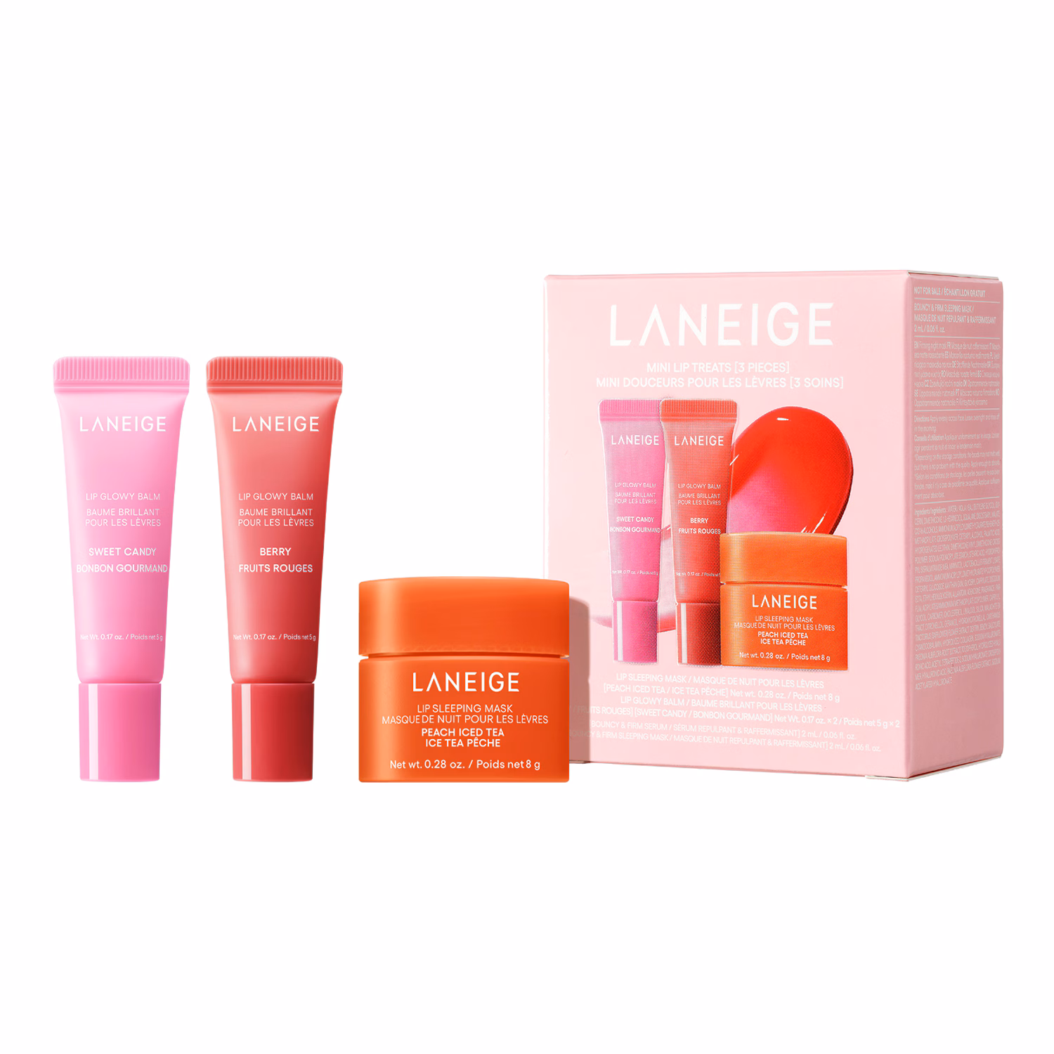 Laneige Mini Lip Treats 3 piezas – Set de Cuidado Labial Hidratante Día y Noche 2