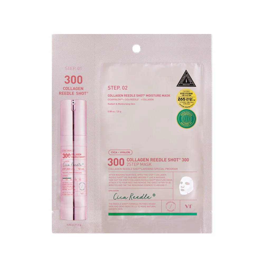 VT Cosmetics Collagen Reedle Shot 300 2Step Mask, 1.5g + 25g