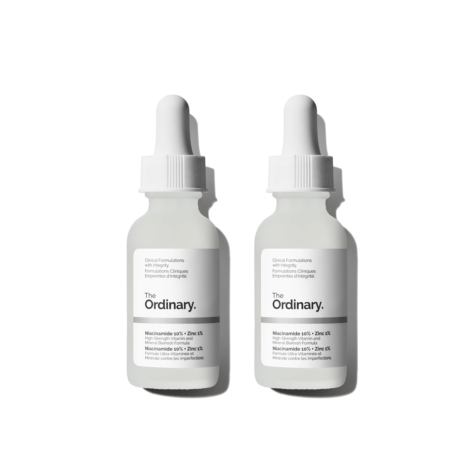 The Ordinary Niacinamide 10% + Zinc 1% pack 2 × 30 ml – sérum de niacinamida para poros y luminosidad