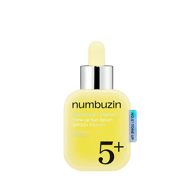 Numbuzin No.5+ Glutathione Vitamin Tone-up Sun Serum 30 g – Protector solar iluminador