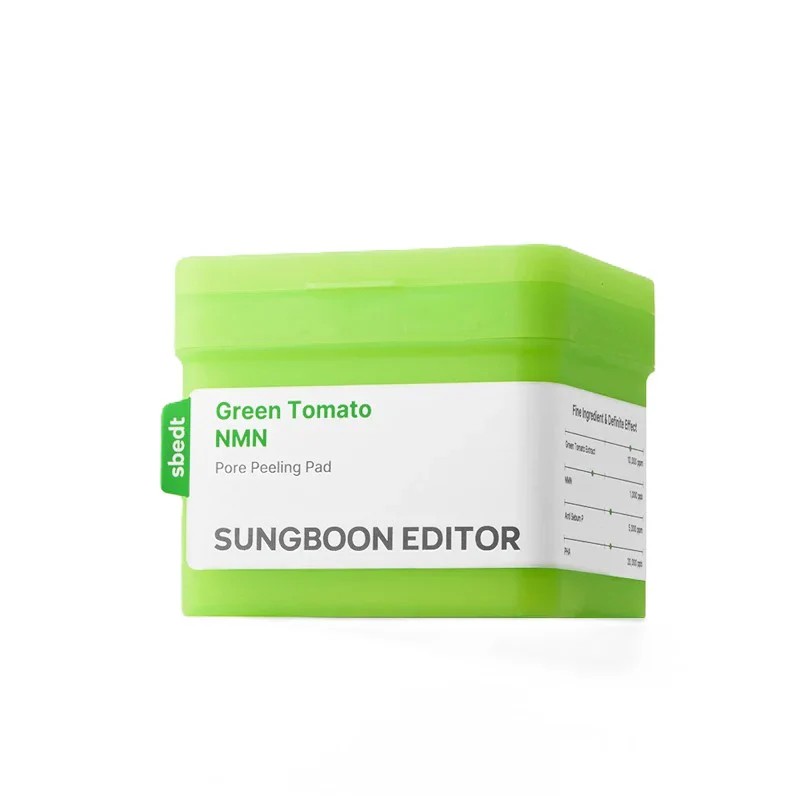 Sungboon Editor - discos exfoliantes para poros - Green Tomato NMN Pore Peeling Pad - 180 ml