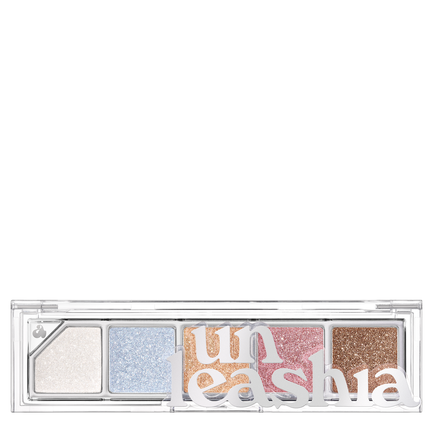 Unleashia Mood Shower Face Palette 4 g – paleta de sombras e iluminador con brillo