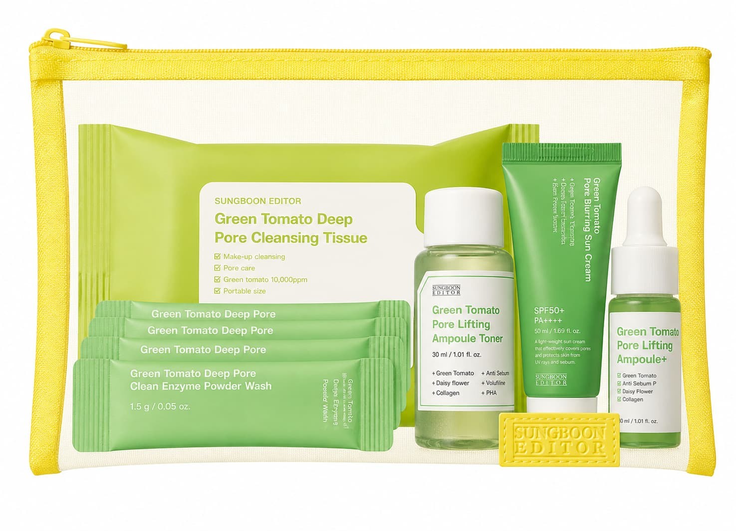 Sungboon Editor - kit de viaje de 5 pasos - Green Tomato Travel Kit - 5 unidades