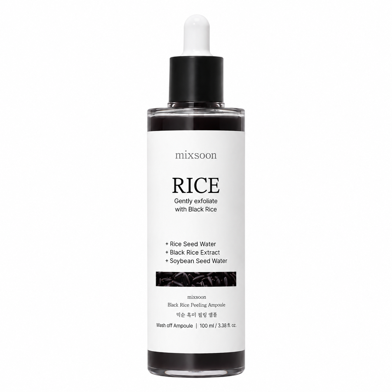 MIXSOON Black Rice Peeling Ampoule, 100ml – Ampolla peeling con arroz negro 100ml
