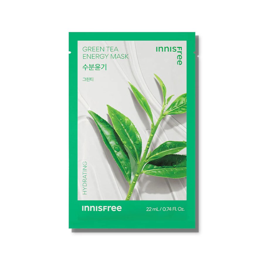 Innisfree Green Tea Energy Mask 22 ml – Mascarilla facial hidratante de té verde 22 ml
