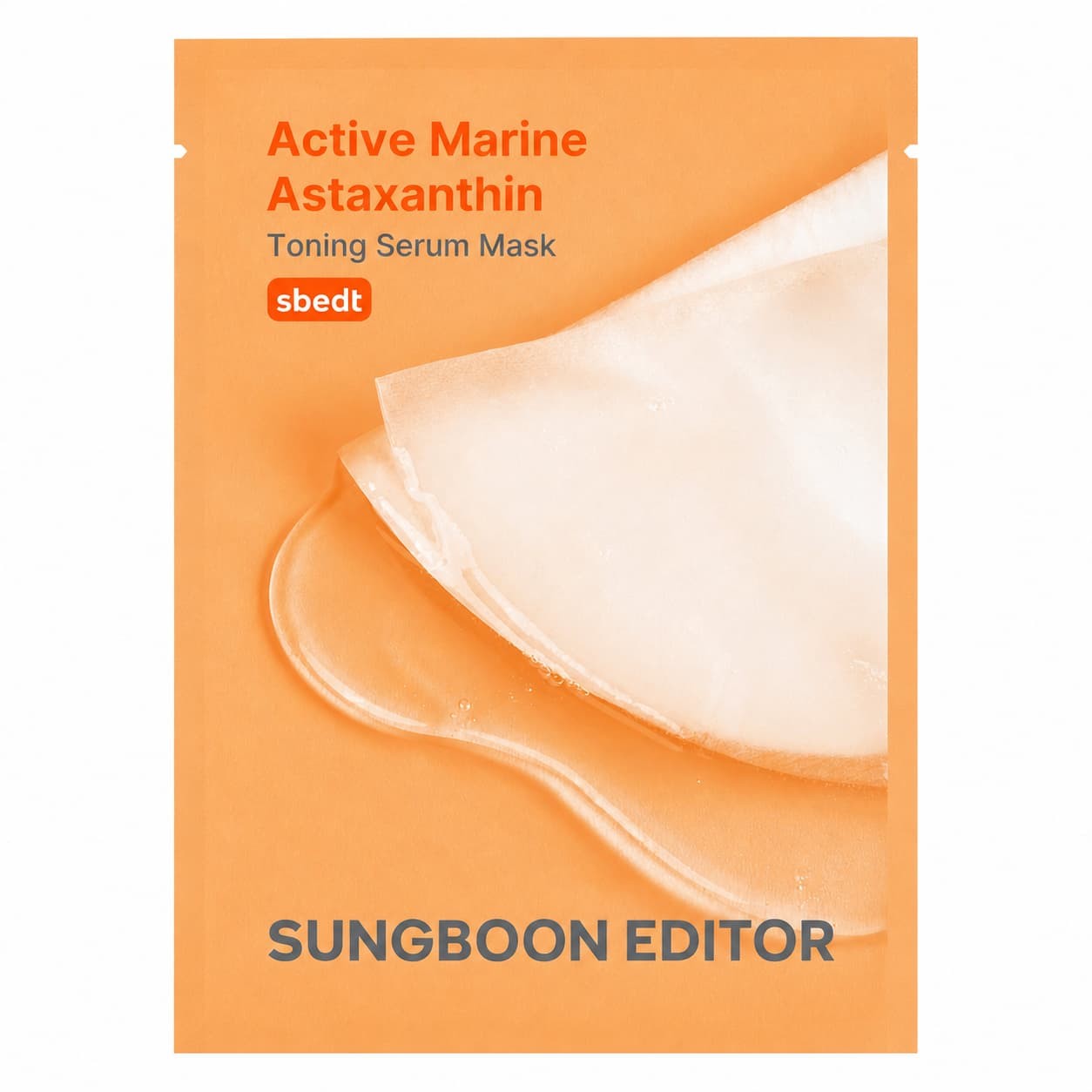 Sungboon Editor - Mascarilla facial - Active Marine Astaxanthin Toning Serum - 1 unidad