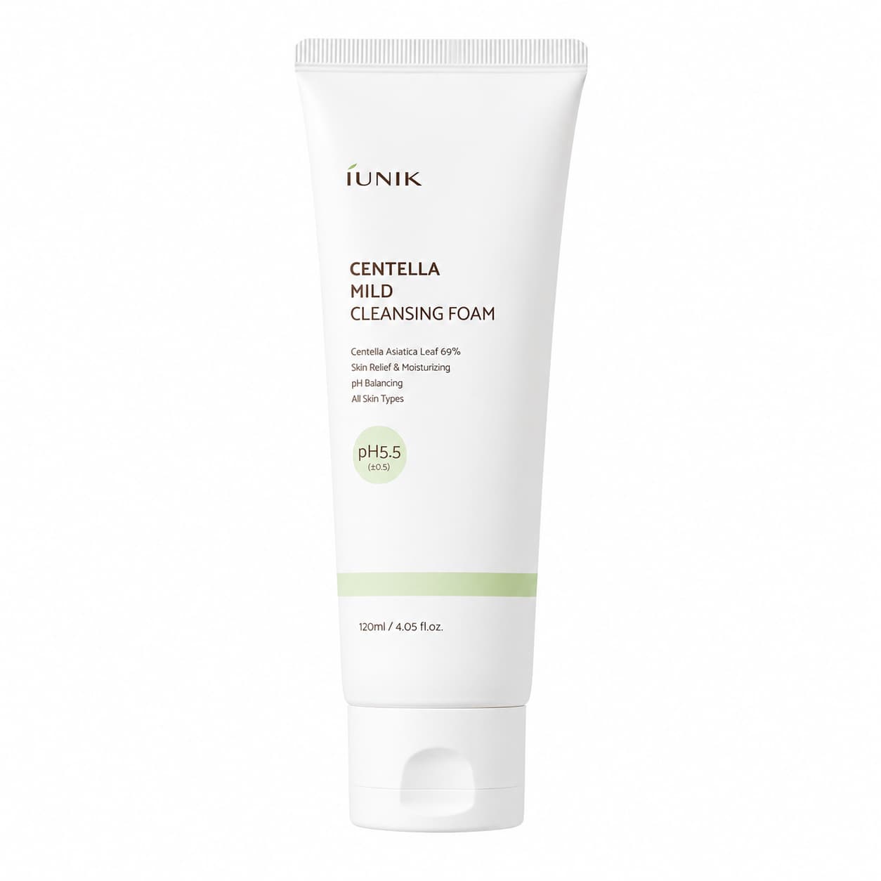 iUNIK Centella Mild Cleansing Foam 120 ml – Espuma limpiadora suave con centella asiática