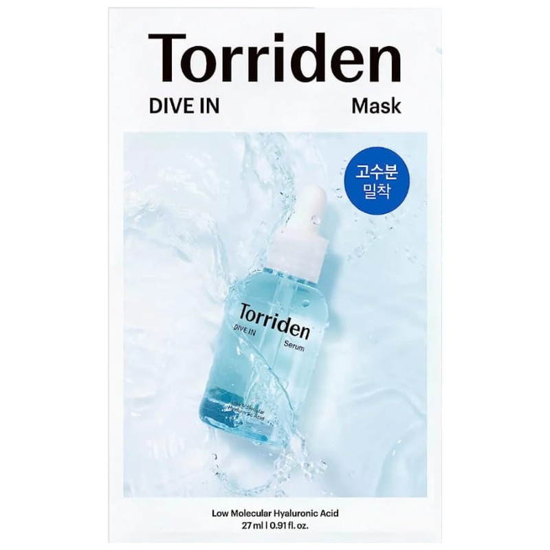 Torriden - Dive-in Low Molecular Hyaluronic Acid Mask, 1 sheet – Mascarilla en tela (1 unidades)