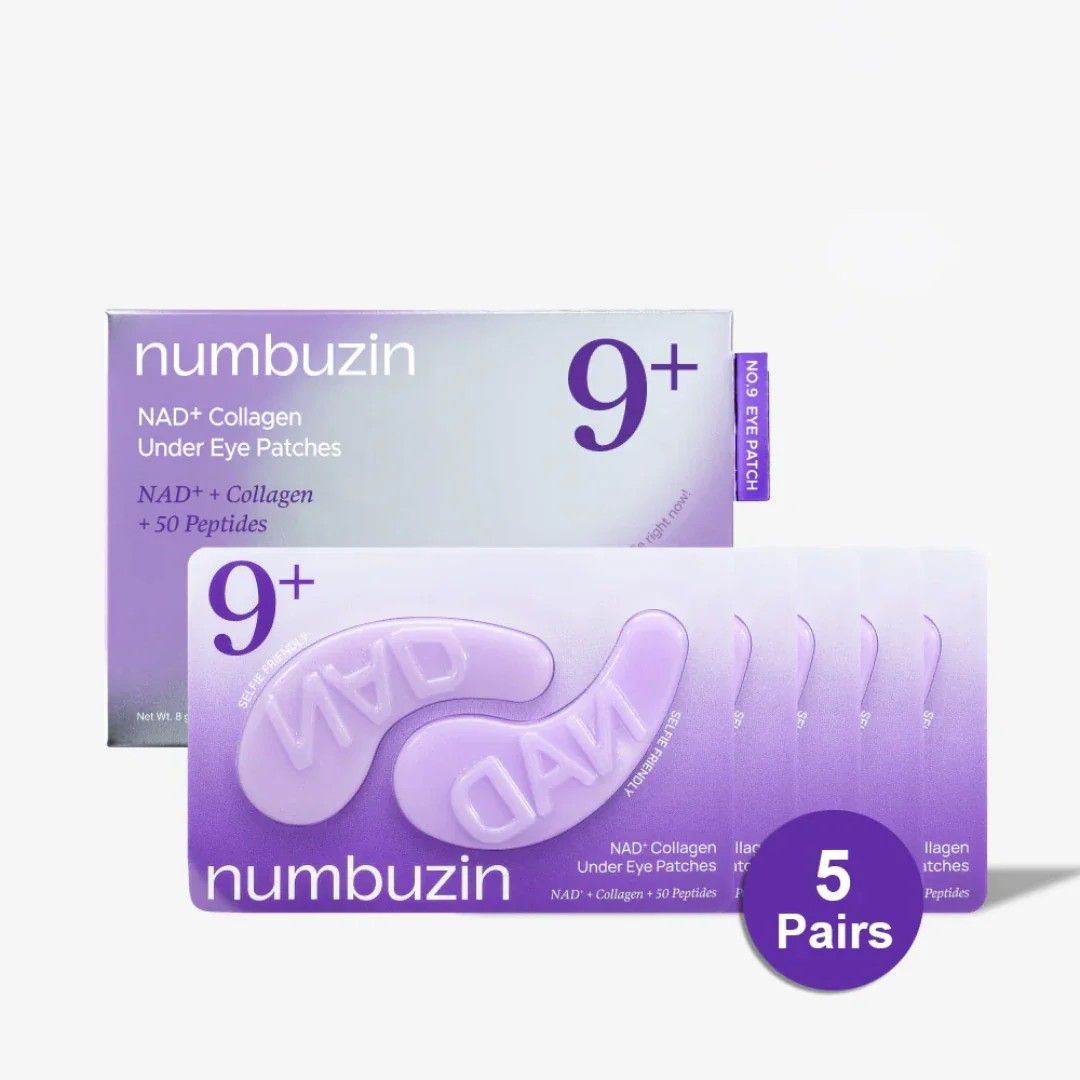 Numbuzin No.9 NAD+ Eye Patches (5 pares) – Parches revitalizantes de contorno