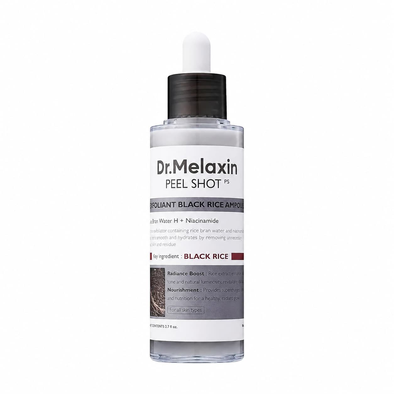Dr.Melaxin Peel Shot Exfoliant Black Rice Ampoule, 80ml – Ampolla (80 ml)