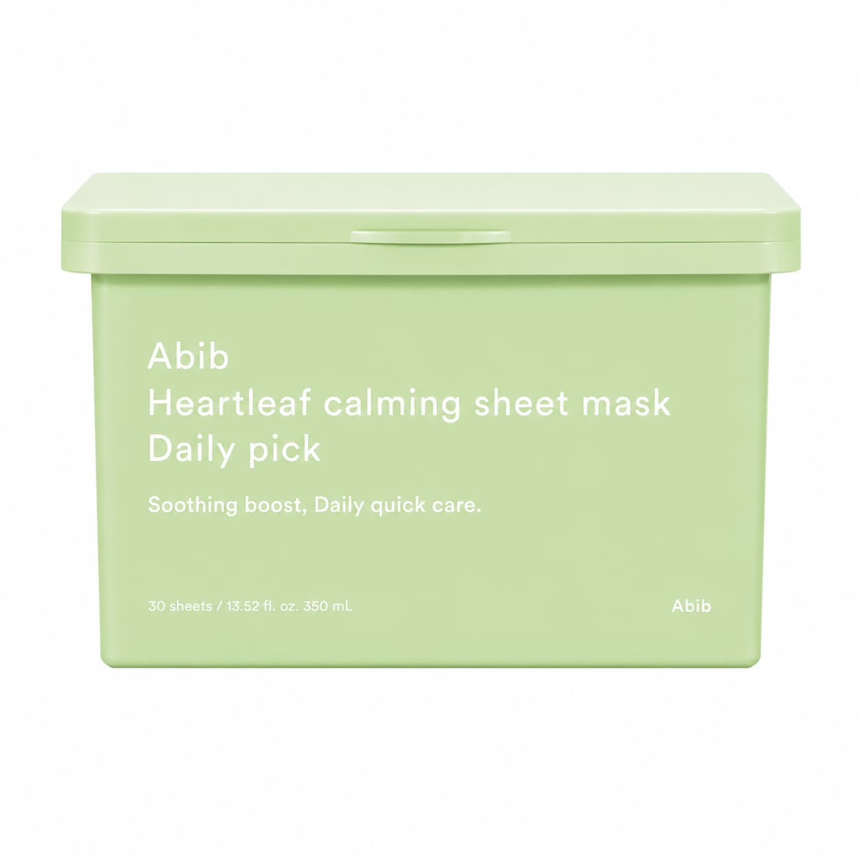Abib - 30 mascarillas - Mascarillas calmantes diarias con Heartleaf / Heartleaf Calming Sheet Mask Daily Pick