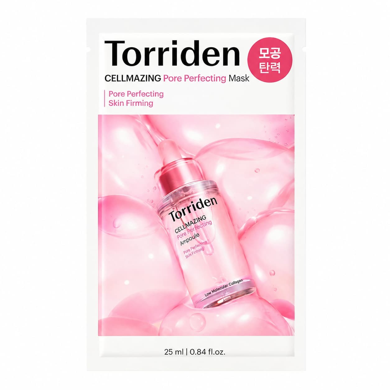Torriden - Cellmazing Low Molecular Collagen Pore Perfecting Mask, 1 sheet – Mascarilla en tela (1 unidades)