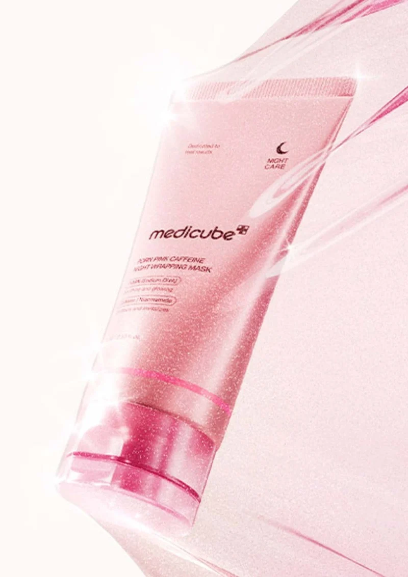 Medicube PDRN Pink Caffeine Night Wrapping Mask 75ml – Mascarilla de noche reafirmante con PDRN y cafeína 75ml 3