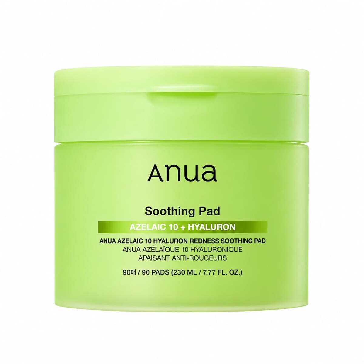 Anua - Discos calmantes antirrojeces con ácido azelaico 10% / Azelaic Acid 10 Hyaluron Redness Soothing Pad - 230 ml (90 discos)