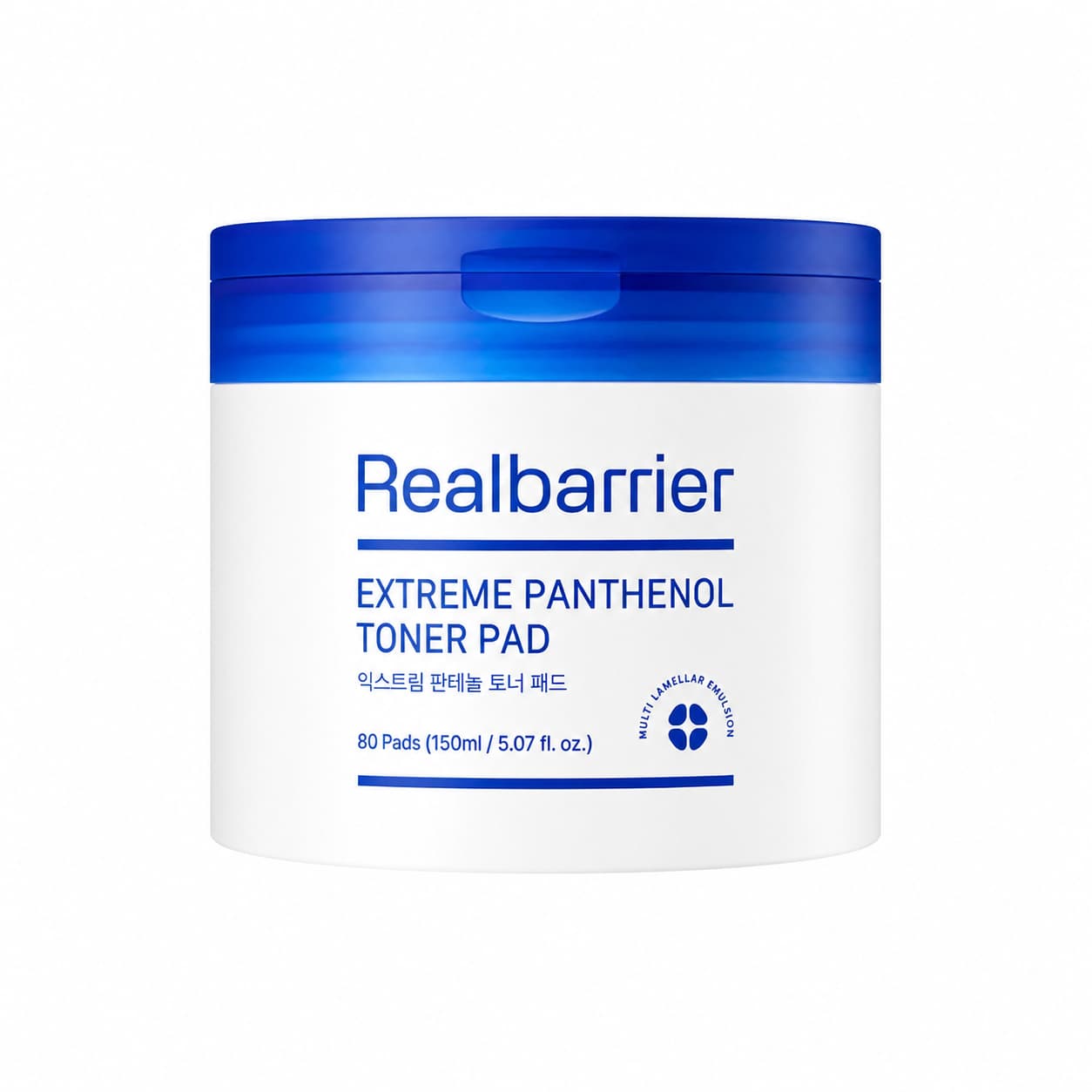 Real Barrier Extreme Panthenol Toner Pad 150 ml / 80 discos – discos tónicos calmantes con pantenol