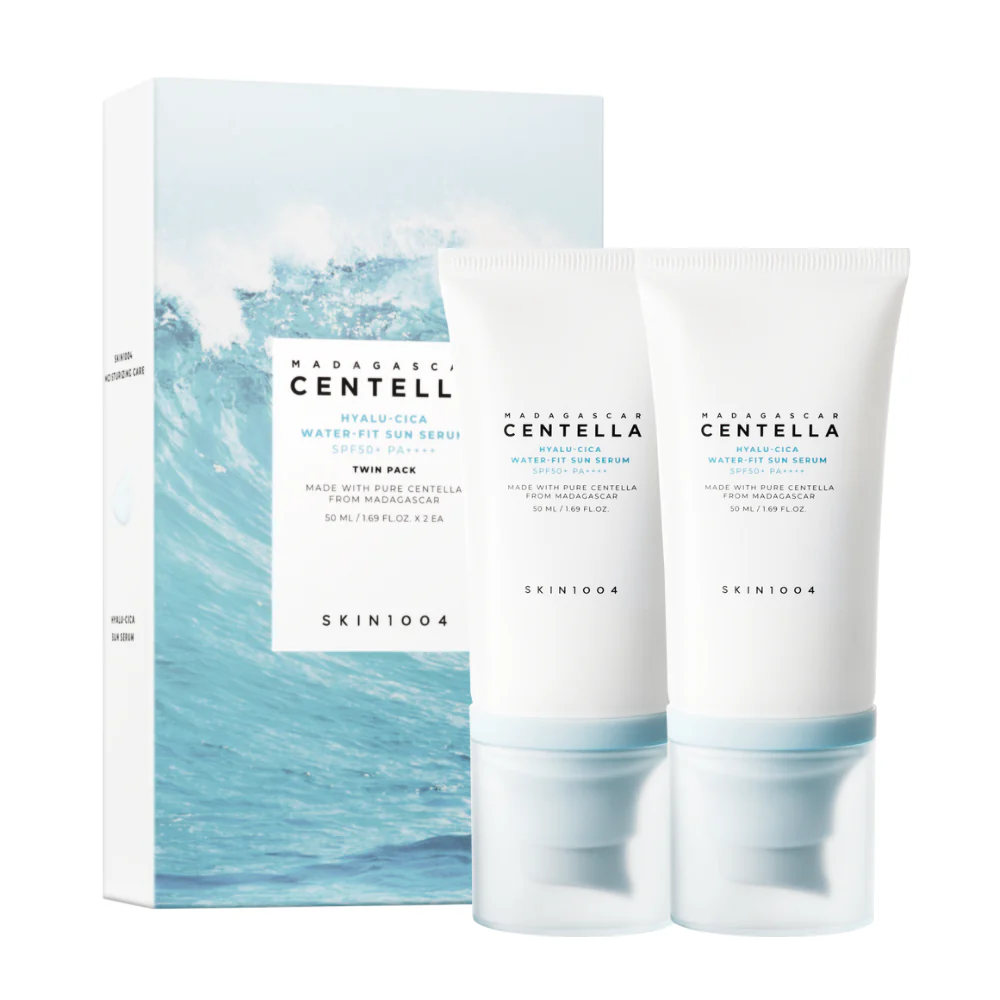 SKIN1004 Madagascar Centella Hyalu-Cica Water-Fit Sun Serum Duo – Pack 2 protectores solares - 2 x 50ml