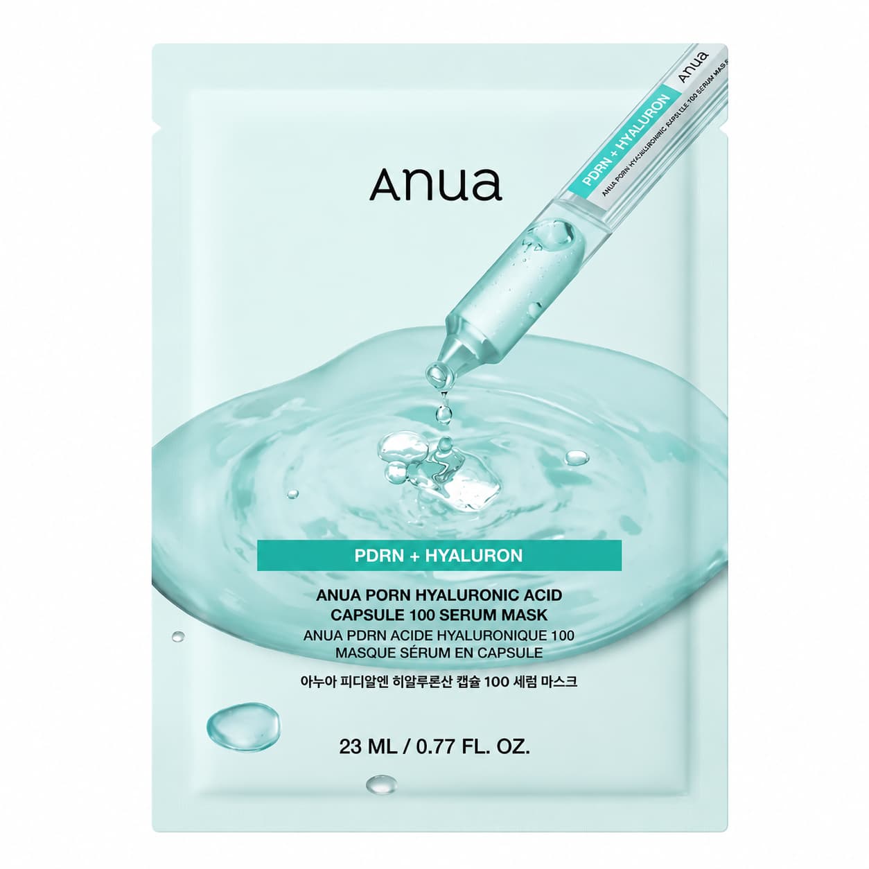 Anua PDRN Hyaluronic Acid Capsule 100 Serum Mask 23 ml – Mascarilla ultrahidratante (1 unidad)