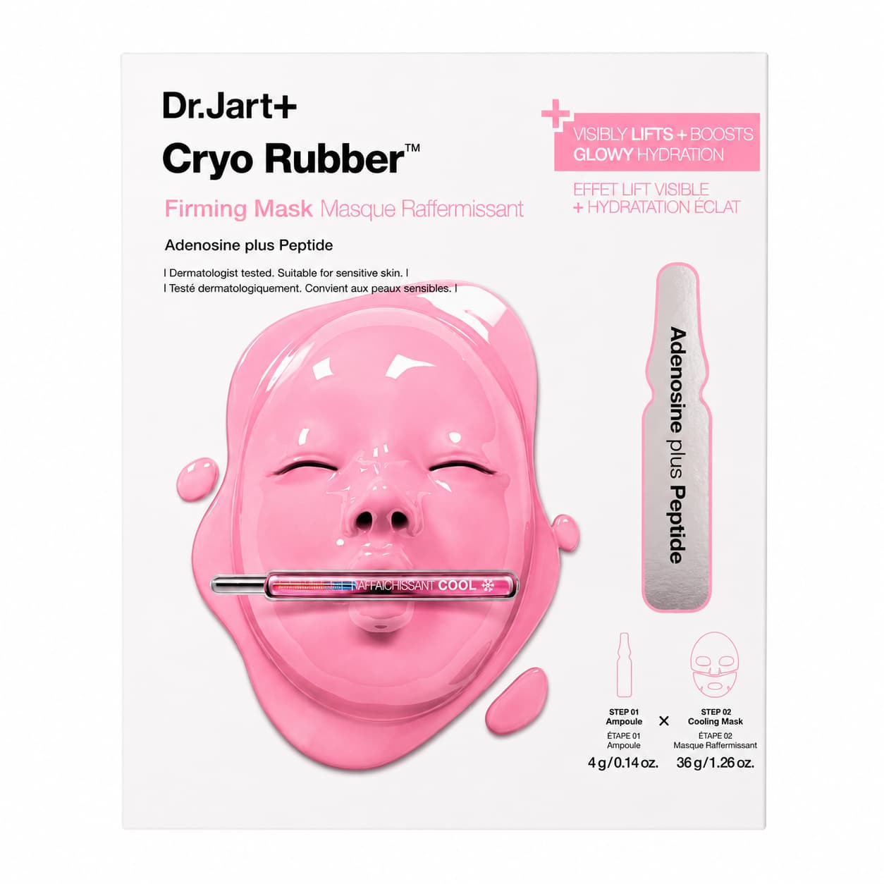 Dr.Jart+ - Cryo Rubber Firming Mask With Adenosine, 1 sheet + serum 4g – Mascarilla (1 unidad)