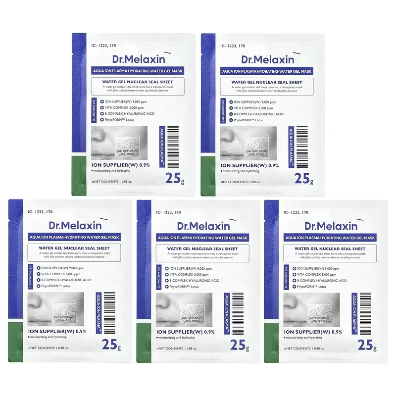 Dr.Melaxin Aqua Ion Plasma Water Gel Mask 25g*5ea – Mascarilla (25 g)