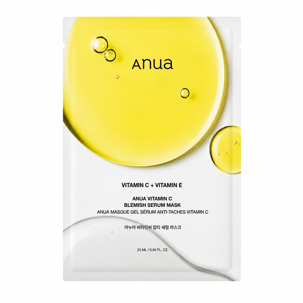 Anua - Mascarilla iluminadora con vitamina C / Vitamin C Blemish Serum Mask - 1 unidad