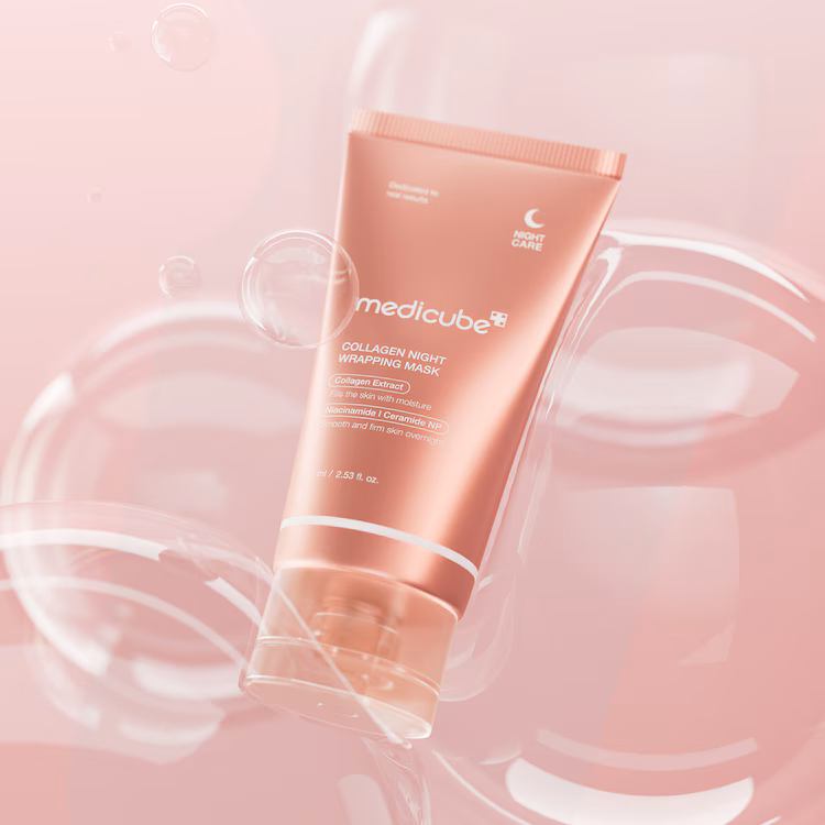 Texture Medicube Collagen Night Wrapping Peel Off Mask 75ml – Mascarilla de noche reafirmante 75ml