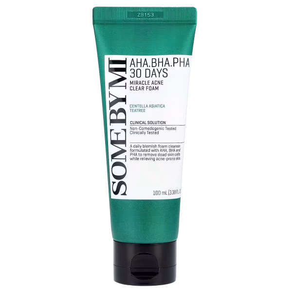 Some By Mi AHA-BHA-PHA 30 Days Miracle Acne Clear Foam 100ml – Espuma limpiadora antiacné 100ml