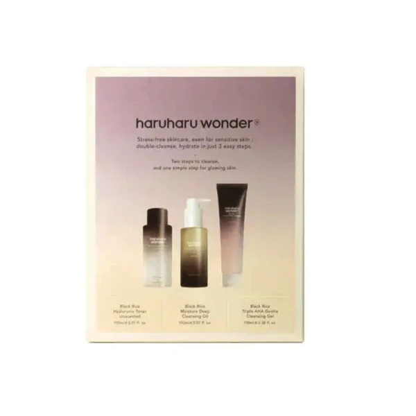 Haruharu Wonder - Cleanse and Glow Set - Rutina completa de limpieza e hidratación