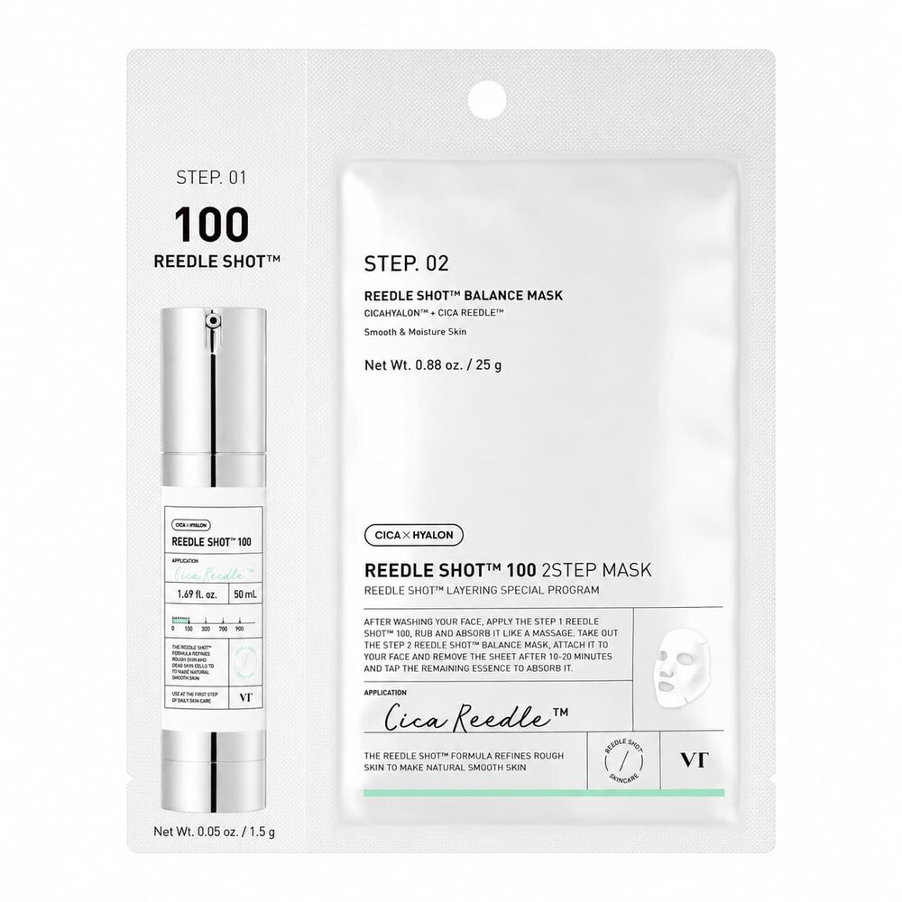 VT Cosmetics - Reedle Shot 100 2-Step Mask - Mascarilla en 2 pasos - Pack de 5
