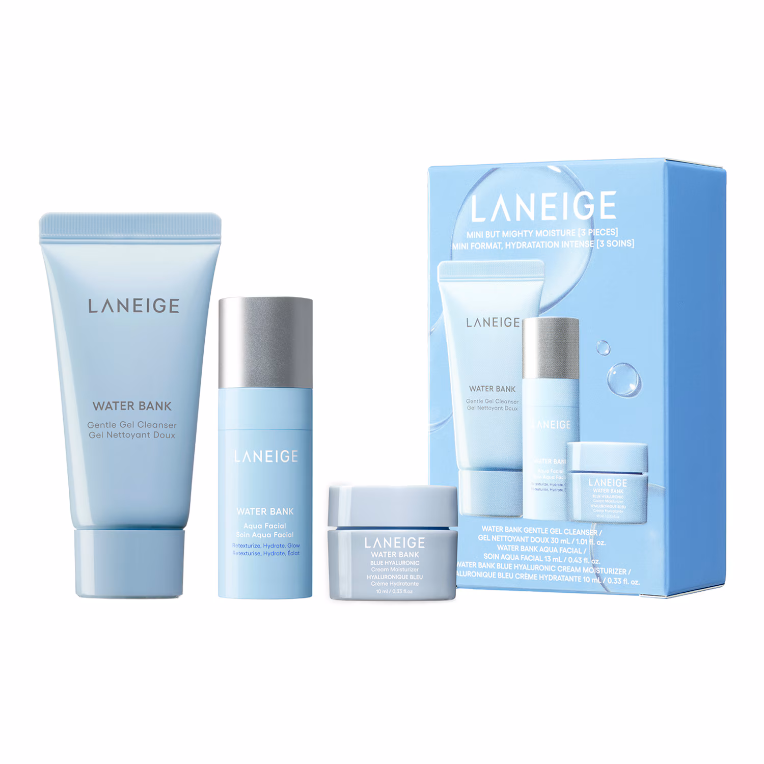 Laneige Mini But Mighty Moisture – Estuche Rutina Hidratante 3 Minis