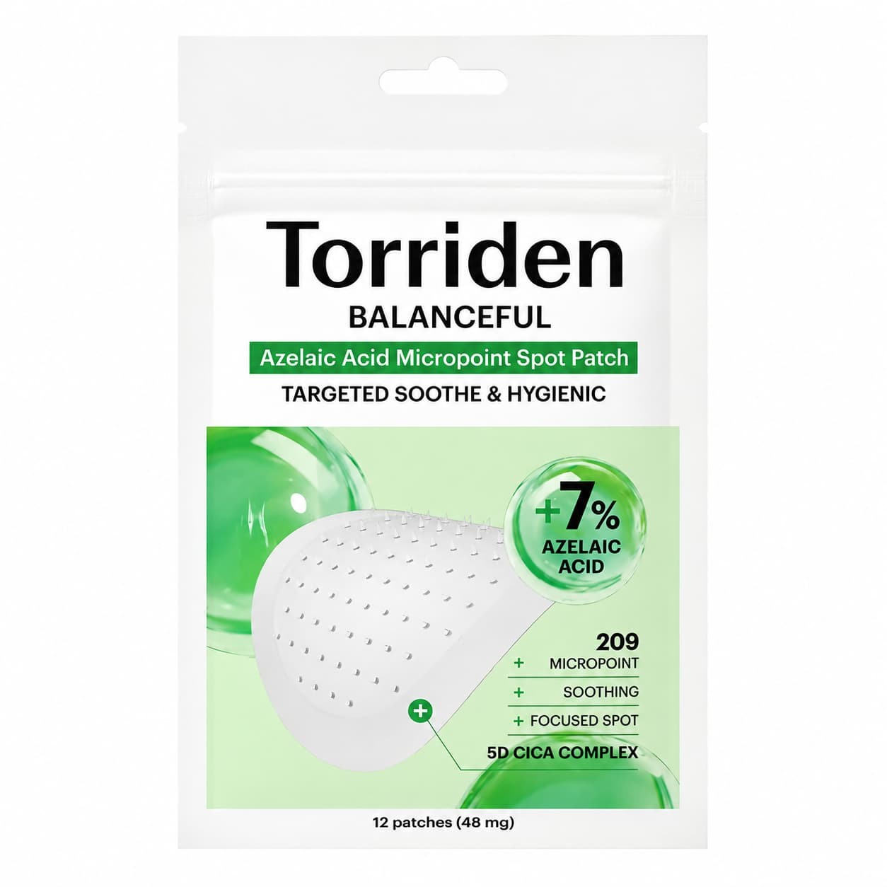 Torriden - Balanceful Azelaic Acid Micropoint Spot Parch, 12 patches – Parches (12 unidades)