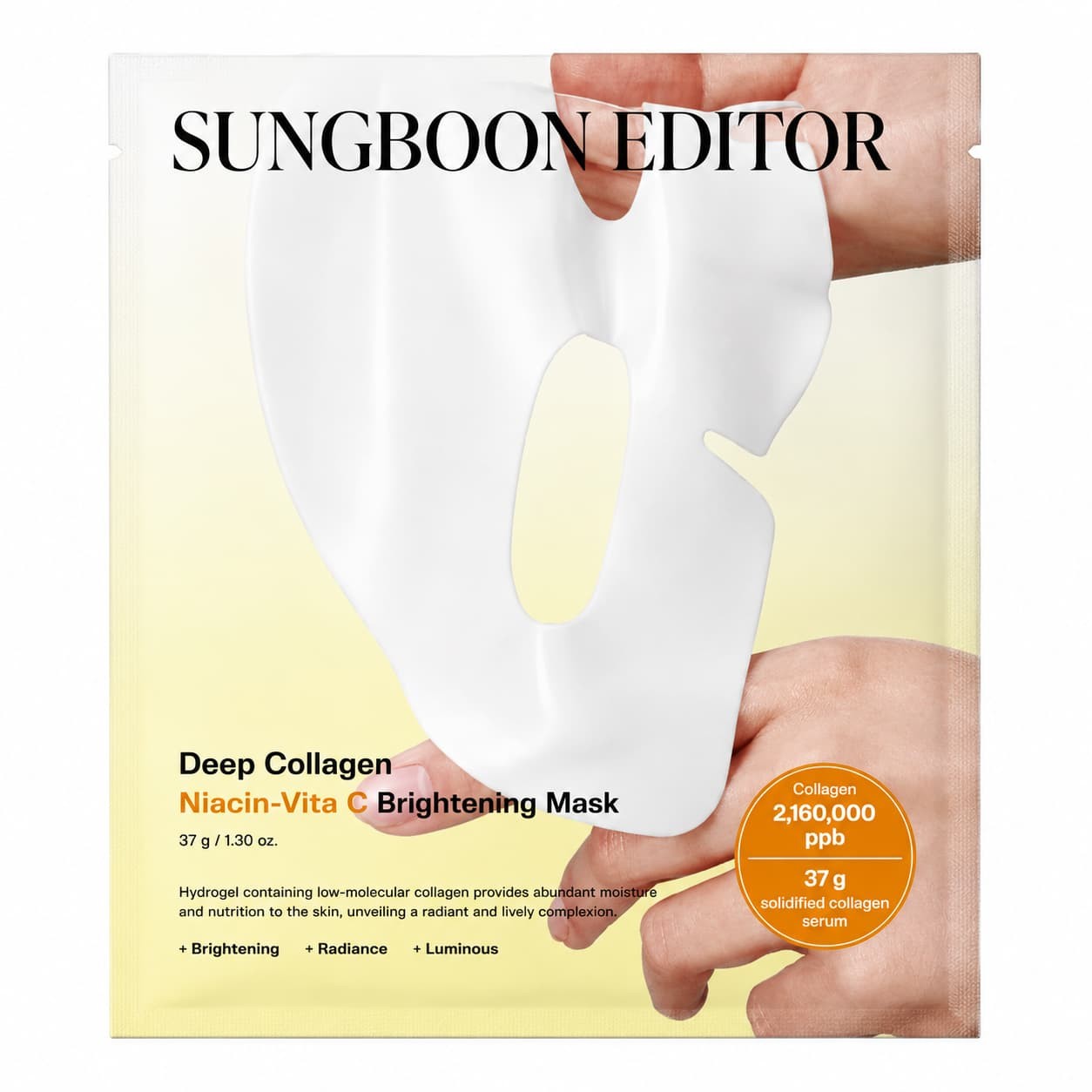Sungboon Editor - Mascarilla Iluminadora - Deep Collagen Niacin Vitamin C Brightening Mask - 1 unidad