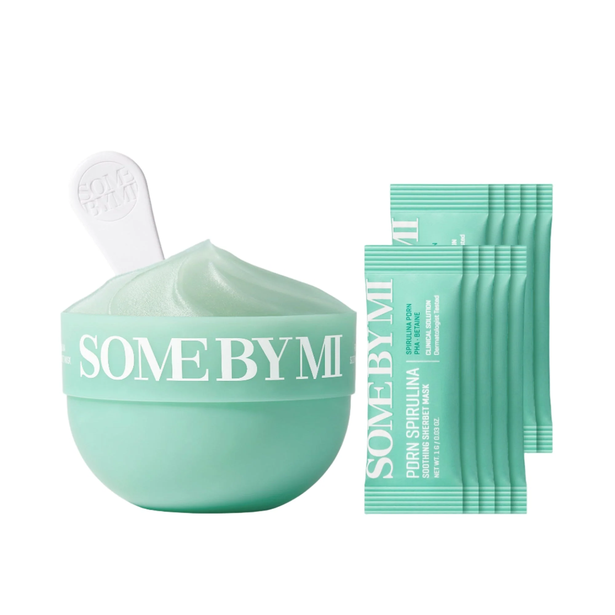 Some By Mi - Máscara Calmante Sherbet de PDRN y Espirulina / PDRN Spirulina Soothing Sherbet Mask - 1g*10ea