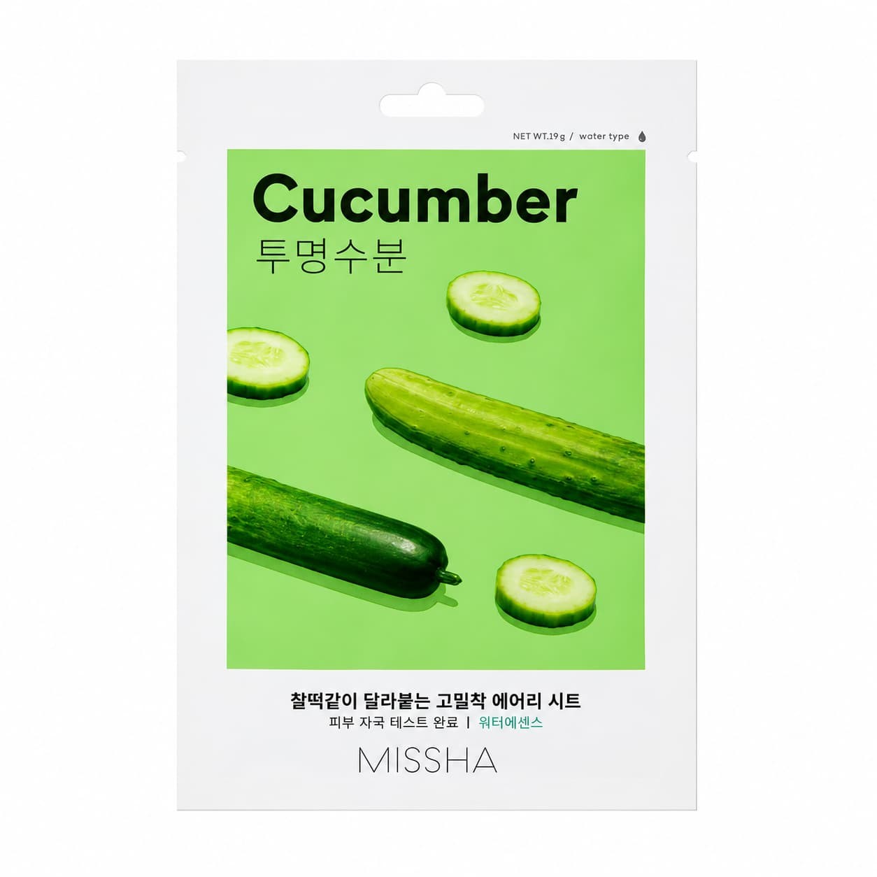 Missha - Airy Fit Sheet Mask Pepino - Mascarilla facial ultraligera - 1 unidad