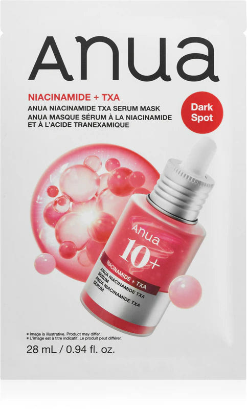 Anua Niacinamide TXA Serum Mask 28 ml – Mascarilla iluminadora antimanchas (1 unidad)