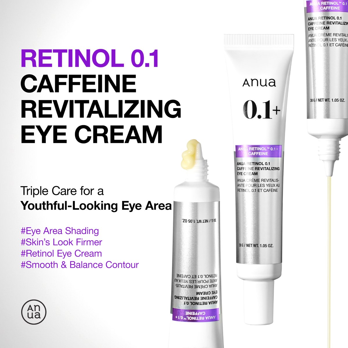 Anua Retinol 0.1 Caffeine Revitalizing Eye Cream 30g – Contorno de Ojos Revitalizante con Retinol 0.1% + Cafeína 30g 2