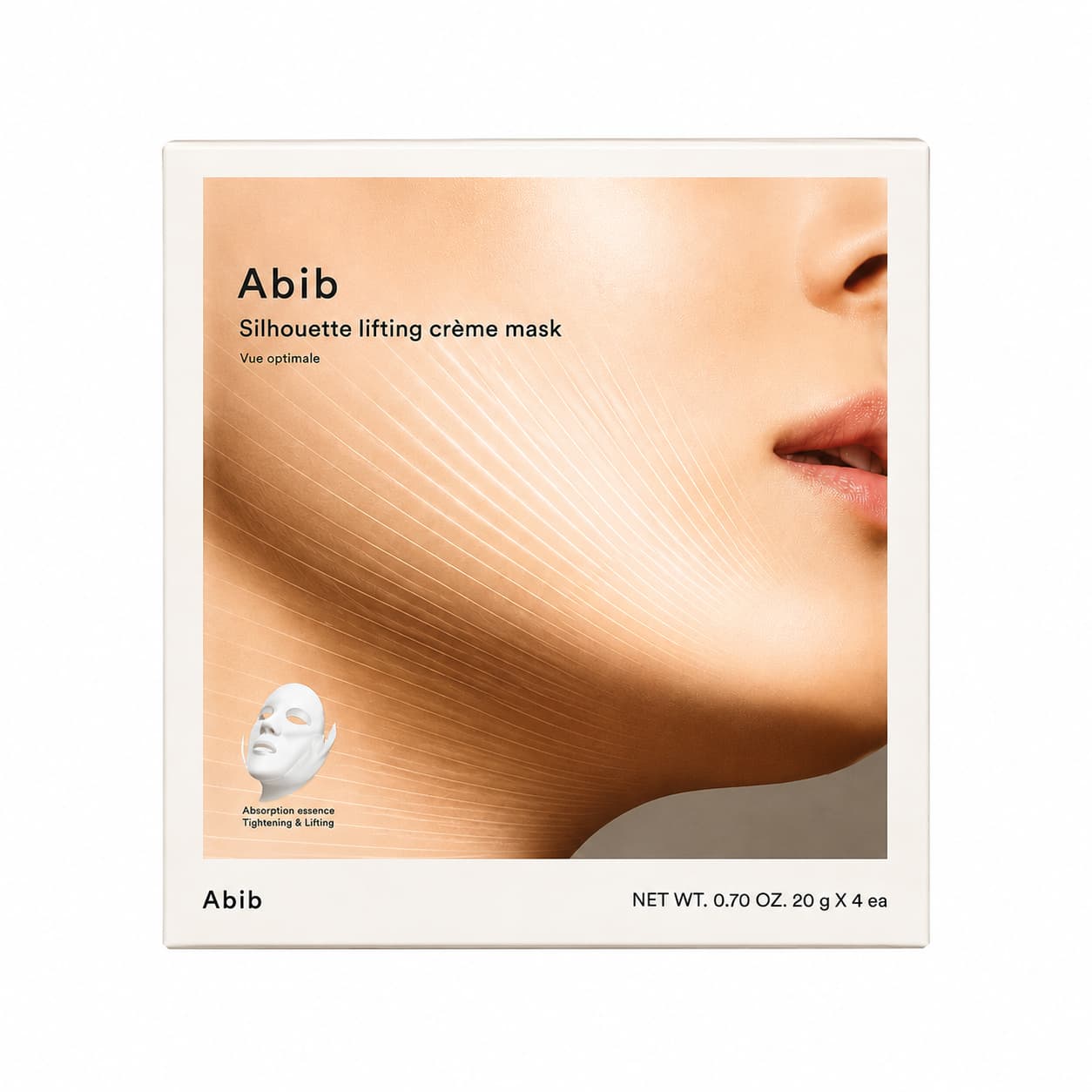 Abib - 4 mascarillas - Mascarilla reafirmante V-Up Solution / Silhouette Lifting Cream Mask V-Up Solution