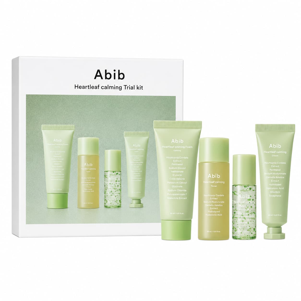 Abib - 1 Set (4 items) - Heartleaf Calming Trial Kit / Heartleaf Calming Trial Kit