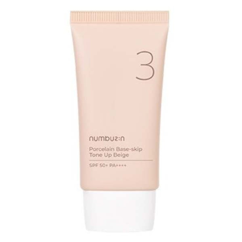 Numbuzin No.3 Porcelain Base-skip Tone Up Beige 50 ml – Base unificadora con protección