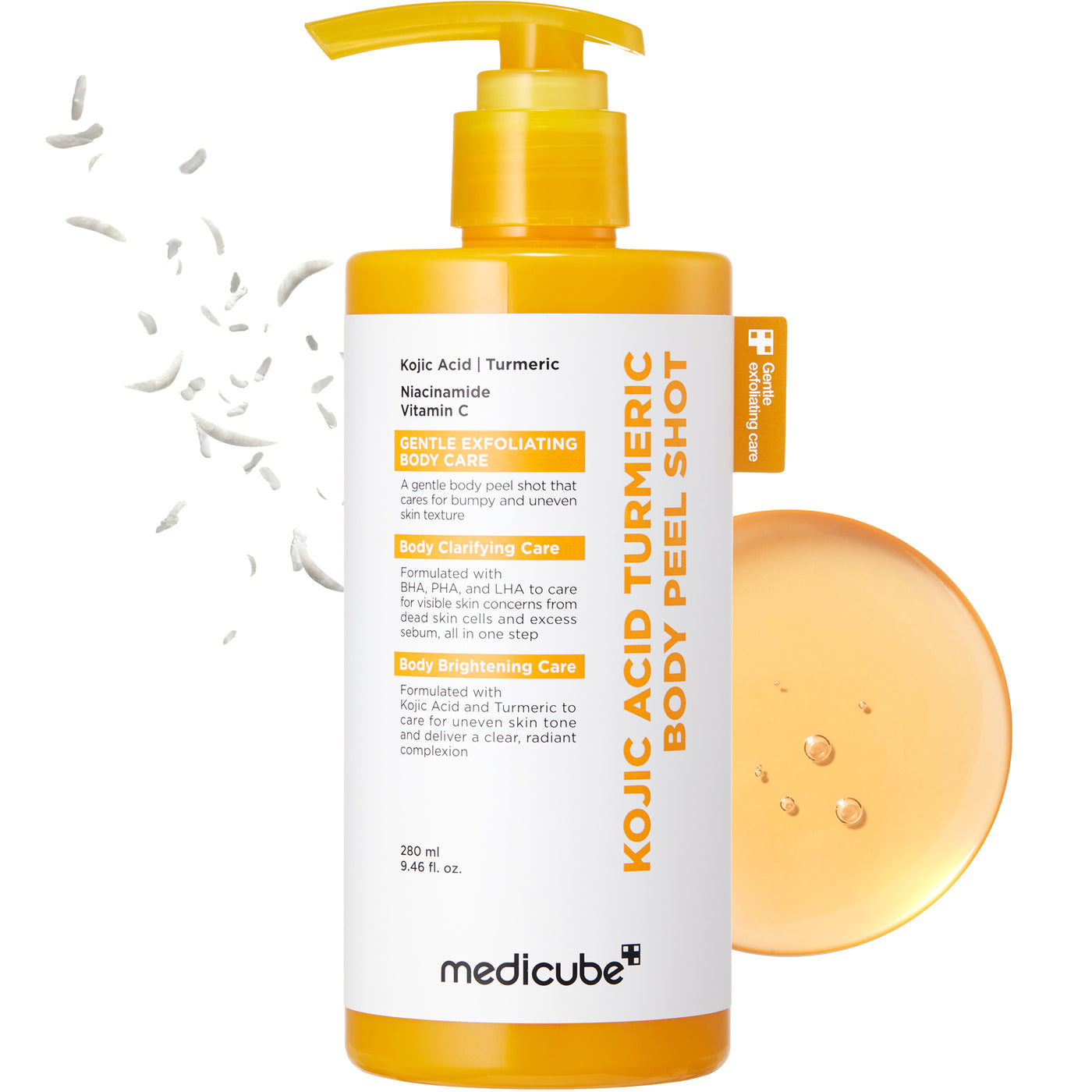 Medicube - Sérum exfoliante corporal con ácido kójico y cúrcuma / Kojic Acid Turmeric Body Peel Shot - 280ml