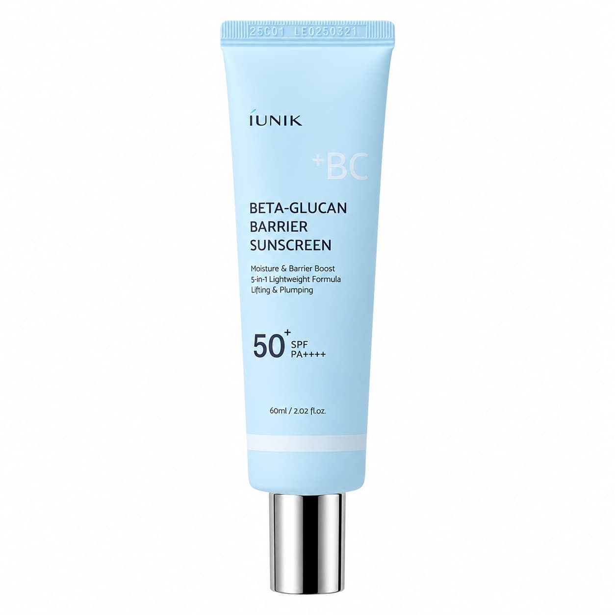iUNIK Beta-Glucan Barrier Sunscreen SPF50+ 60 ml – Protector solar diario hidratante con beta-glucano