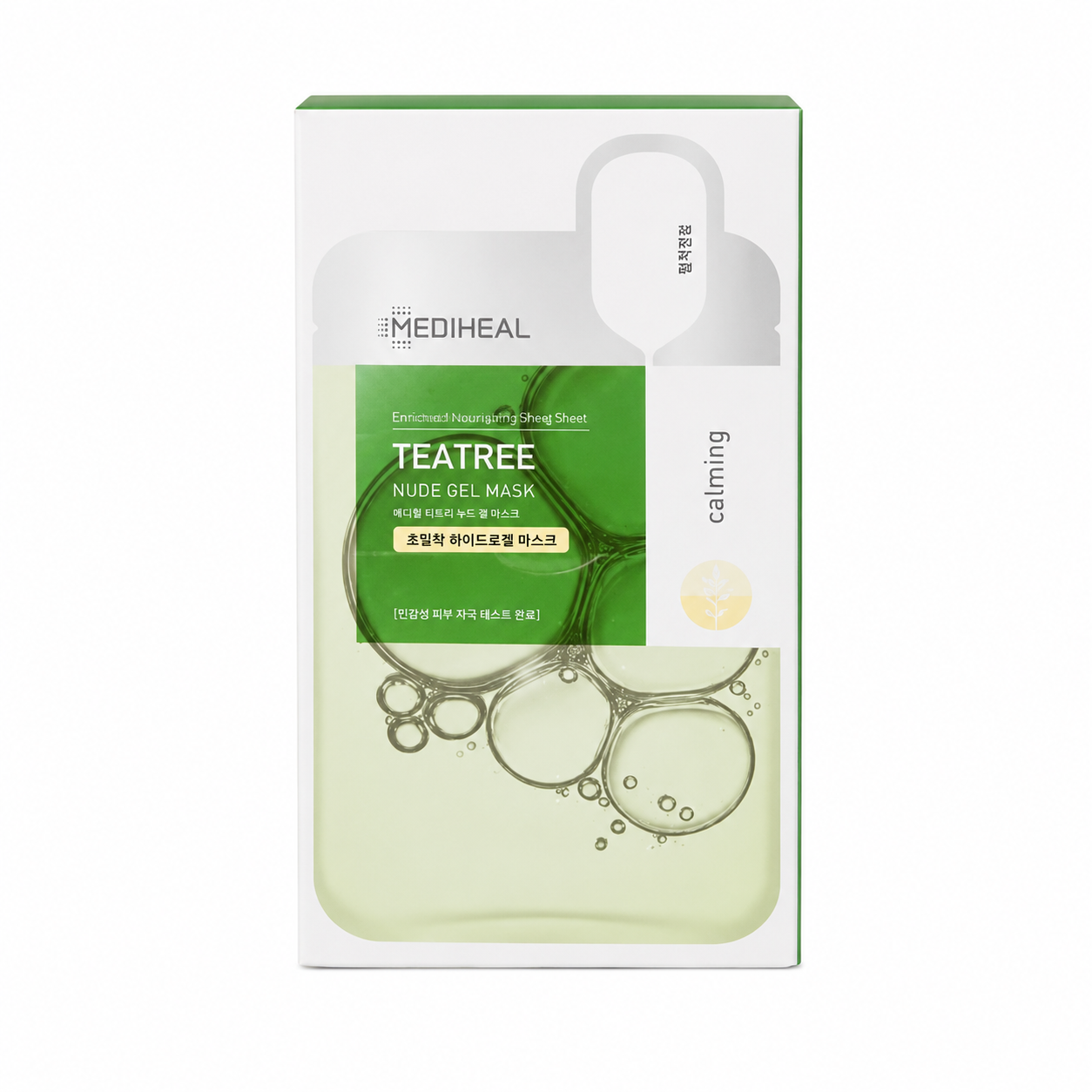 Mediheal Teatree Nude Gel Mask 10 uds – Mascarilla en gel purificante con árbol del té 10 uds