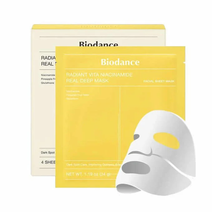 Biodance - Radiant Vita Niacinamide Real Deep Mask – Mascarilla iluminadora