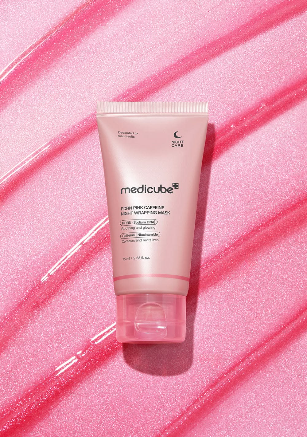 Medicube PDRN Pink Caffeine Night Wrapping Mask 75ml – Mascarilla de noche reafirmante con PDRN y cafeína 75ml