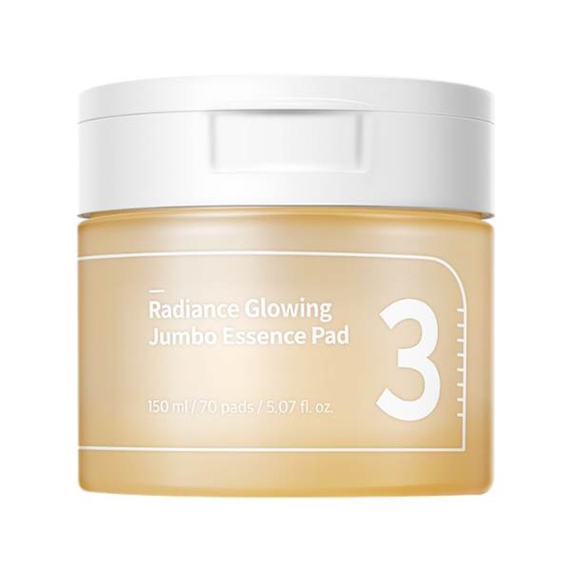 Numbuzin No.3 Radiance Glowing Jumbo Essence Pad 150 ml (70 discos) – Discos de esencia iluminadora