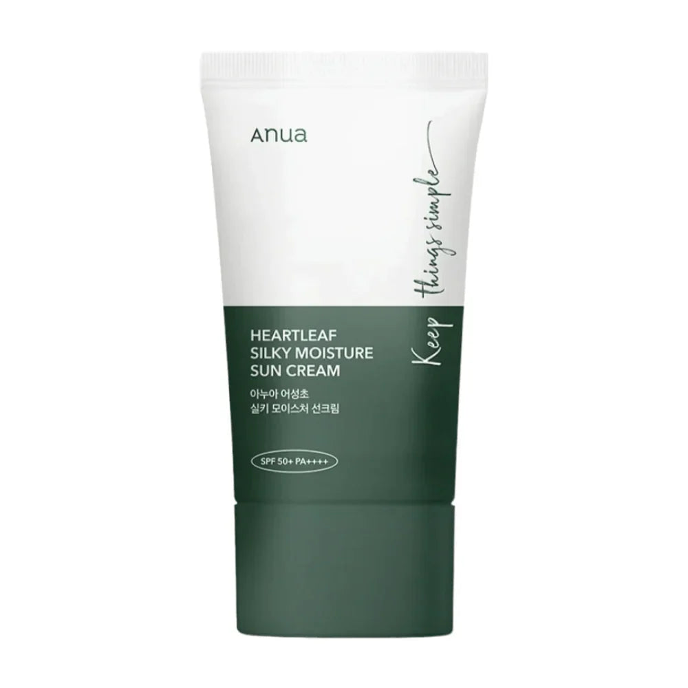 Anua Heartleaf Silky Moisture Sun Cream SPF50+ PA++++ 50ml – Crema Solar Hidratante Sedosa Heartleaf SPF50+ PA++++