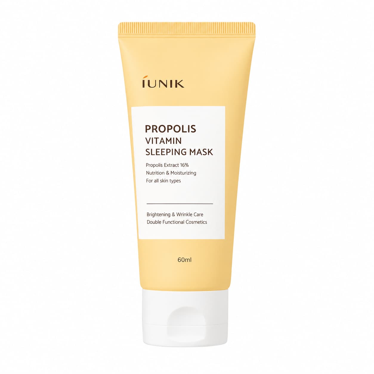 iUNIK Propolis Vitamin Sleeping Mask 60 ml – Mascarilla de noche nutritiva e iluminadora