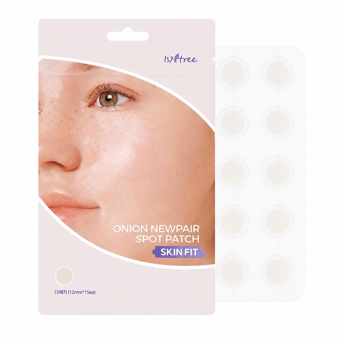Isntree Onion Newpair Spot Patch Skin Fit 15 parches – Parches finos invisibles